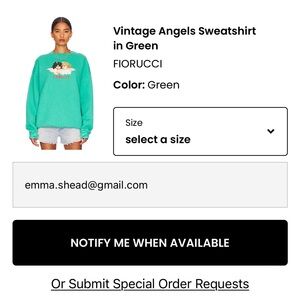 Fiorucci Vintage Angels Sweatshirt in Green